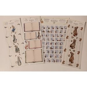 Beatrix Potter Stickers 4 Sheets Unopened Crafts Scrapbooking Alphabet Included
